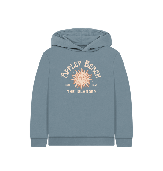 Stone Blue Kids Hoody - Appley Beach - Sunshine - The Islander - Isle of Wight