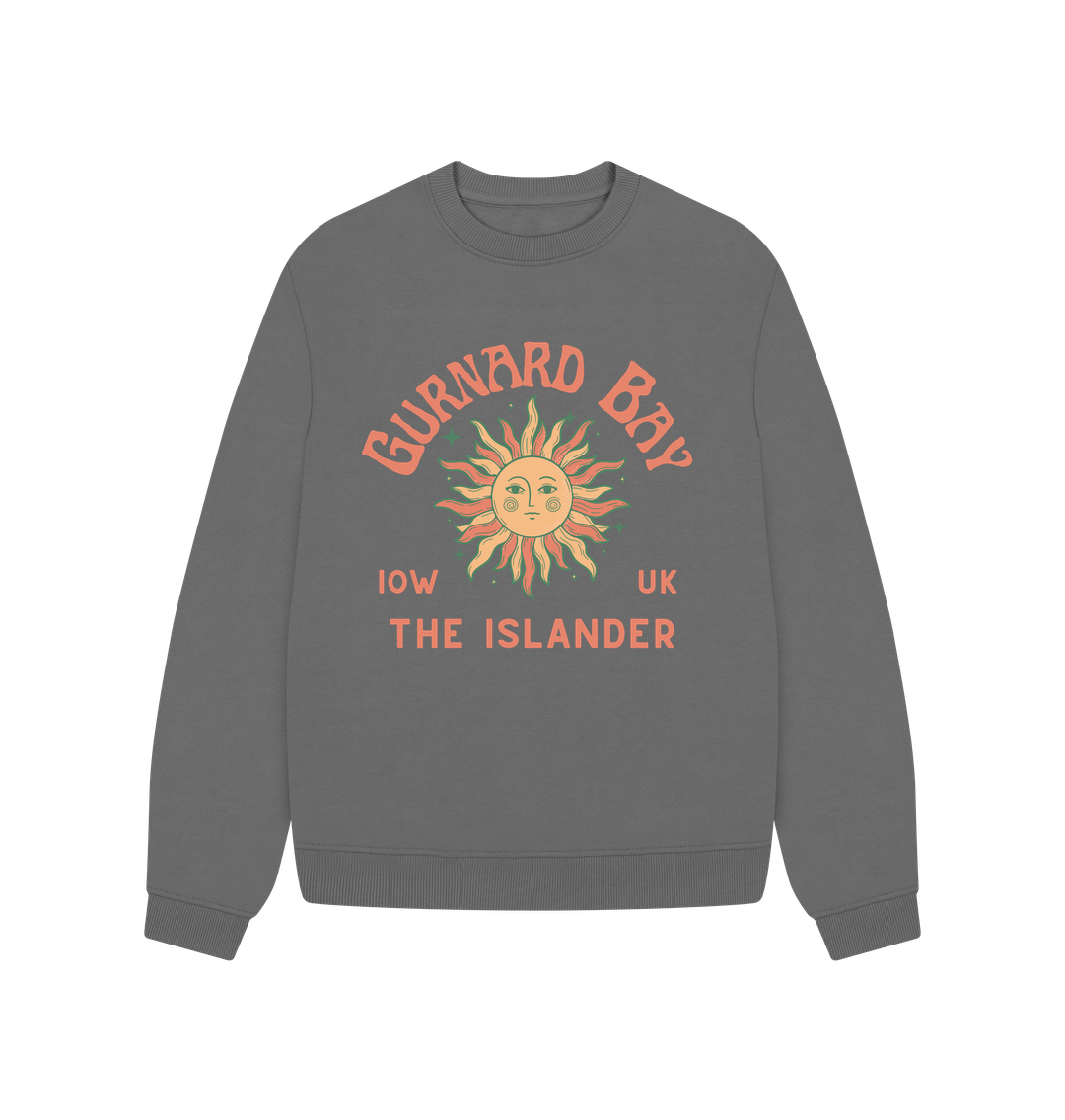 Slate Grey Gurnard Bay- Women's oversized sweatshirt - Sunshine and stars - The Islander