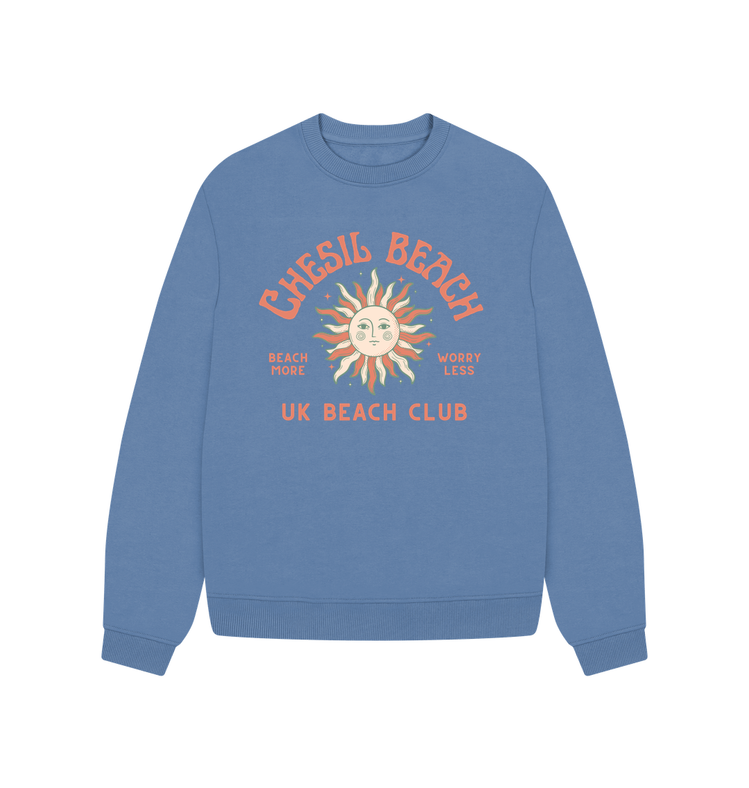 Solent Chesil Beach - UK Beach club  - Women's Oversized style sweatshirt - Dorset Beach