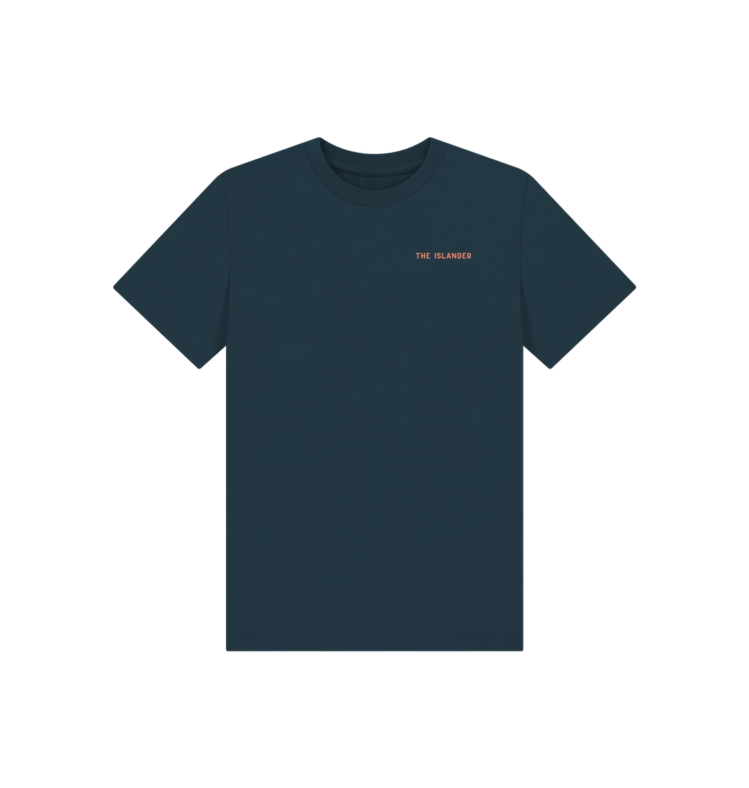 Denim Blue Compton Bay - Kids T Shirt -  Organic Cotton - Printed Back and Front