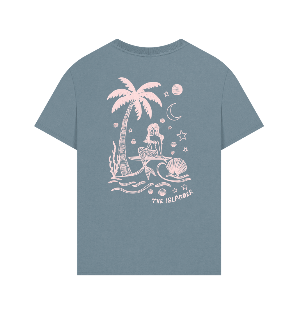Stone Blue Printed T-shirt