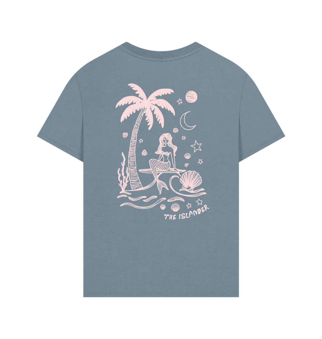 Stone Blue Printed T-shirt