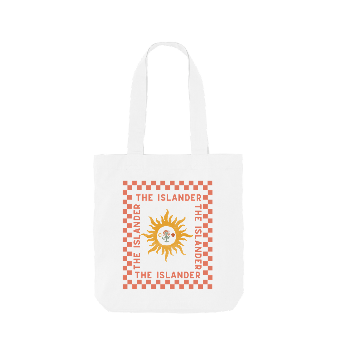 White Checkerboard The Islander - Tote Bag - Beach Bag