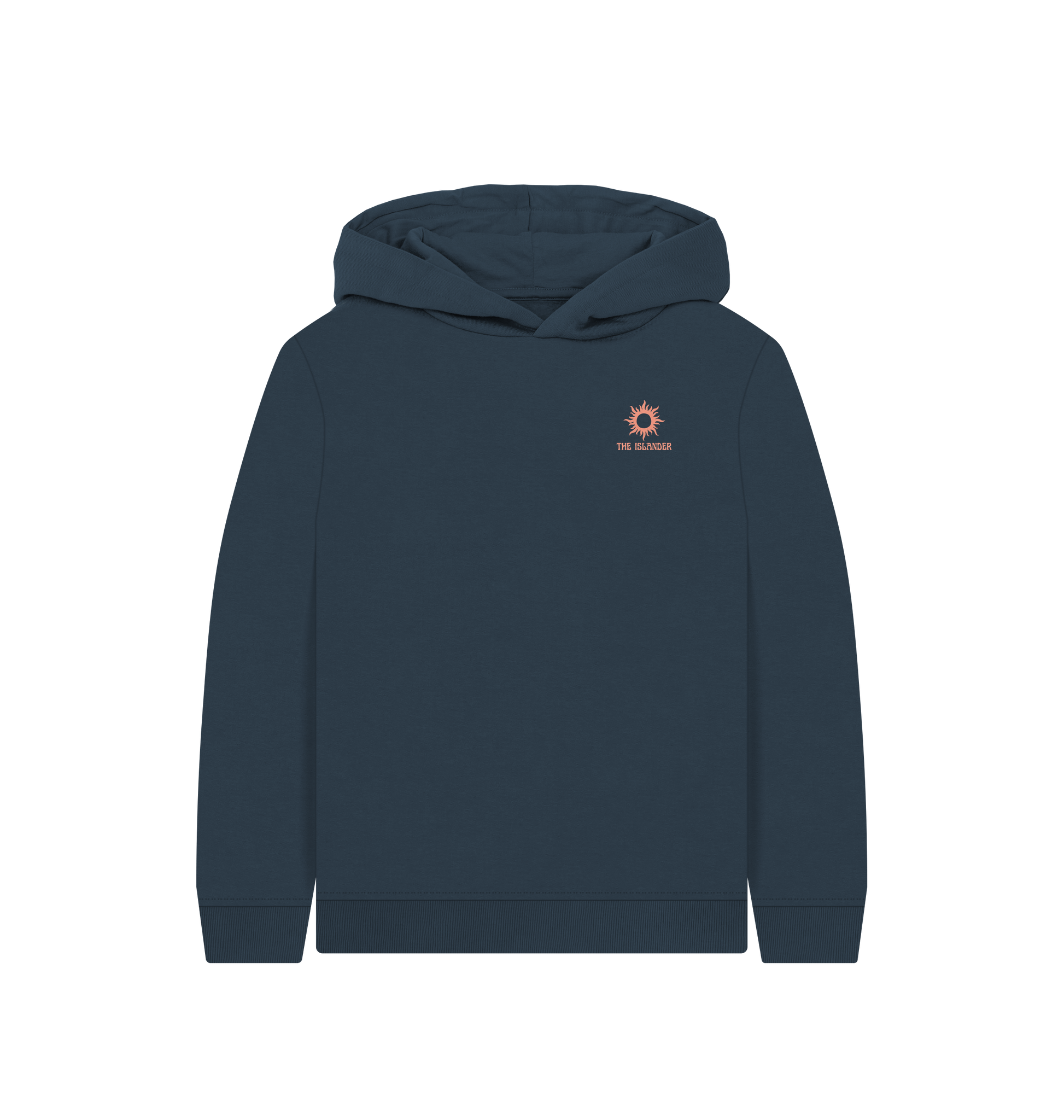 Navy Blue Printed Kids Hoodie Front
