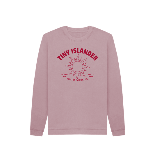 Mauve Tiny Islander - Pink writing - Kids Sweatshirts