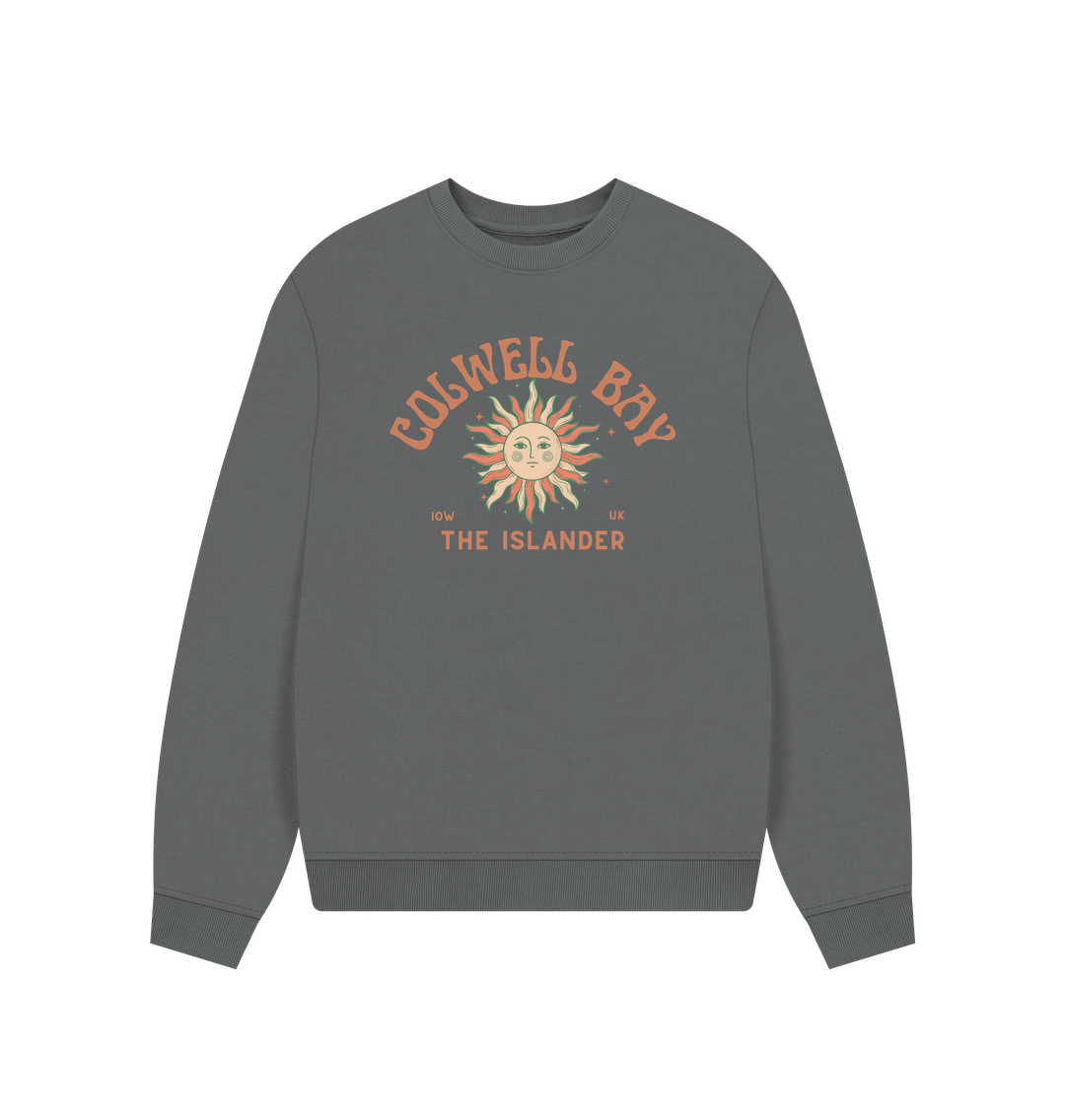 Slate Grey Colwell Bay - The Islander - Women's Oversized Style Sweatshirt.