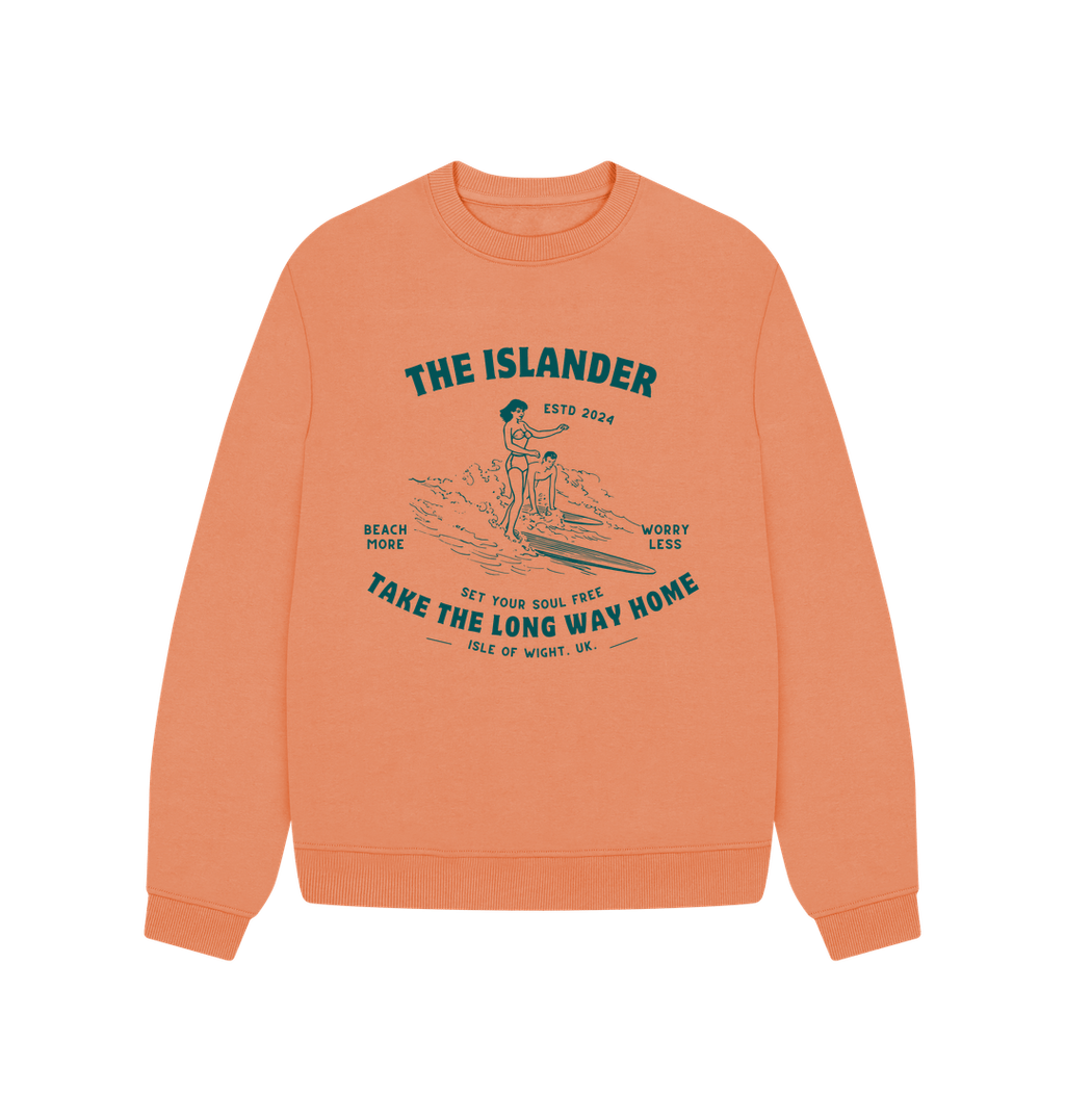 Apricot Take the long way home - Women's oversized sweatshirt - Surf - The Islander