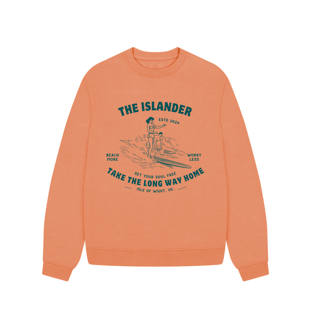 Apricot Take the long way home - Women's oversized sweatshirt - Surf - The Islander