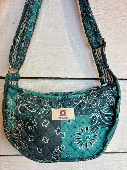 Teal Paisley Side Mini
