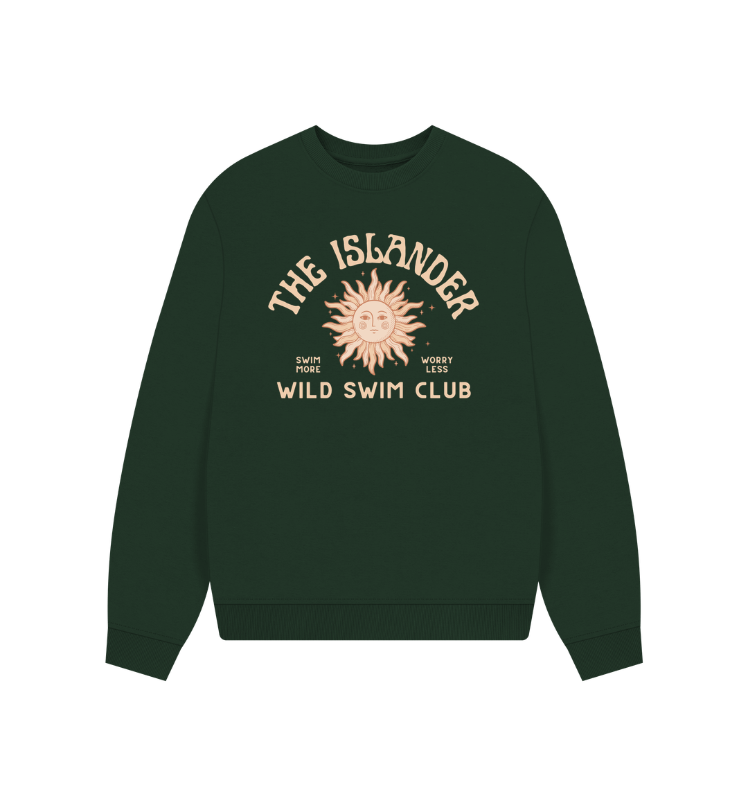 Evergreen The Islander - Wild swim Club - Women's Oversized Style Sweatshirt