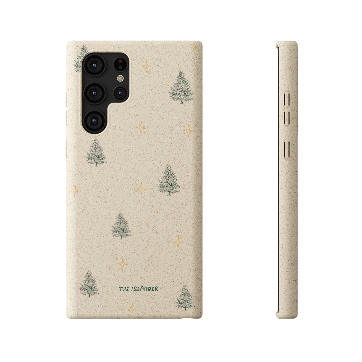 Christmas Trees & Stars - Biodegradable Phone Case - Made from Natural Materials