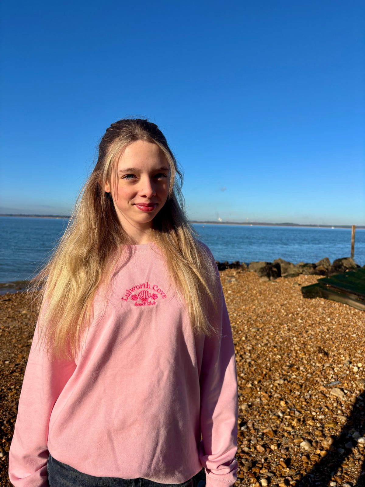 Lulworth Cove Dorset - Embroidered Sweatshirt - Unisex Stanley/Stella Roller Sweatshirt