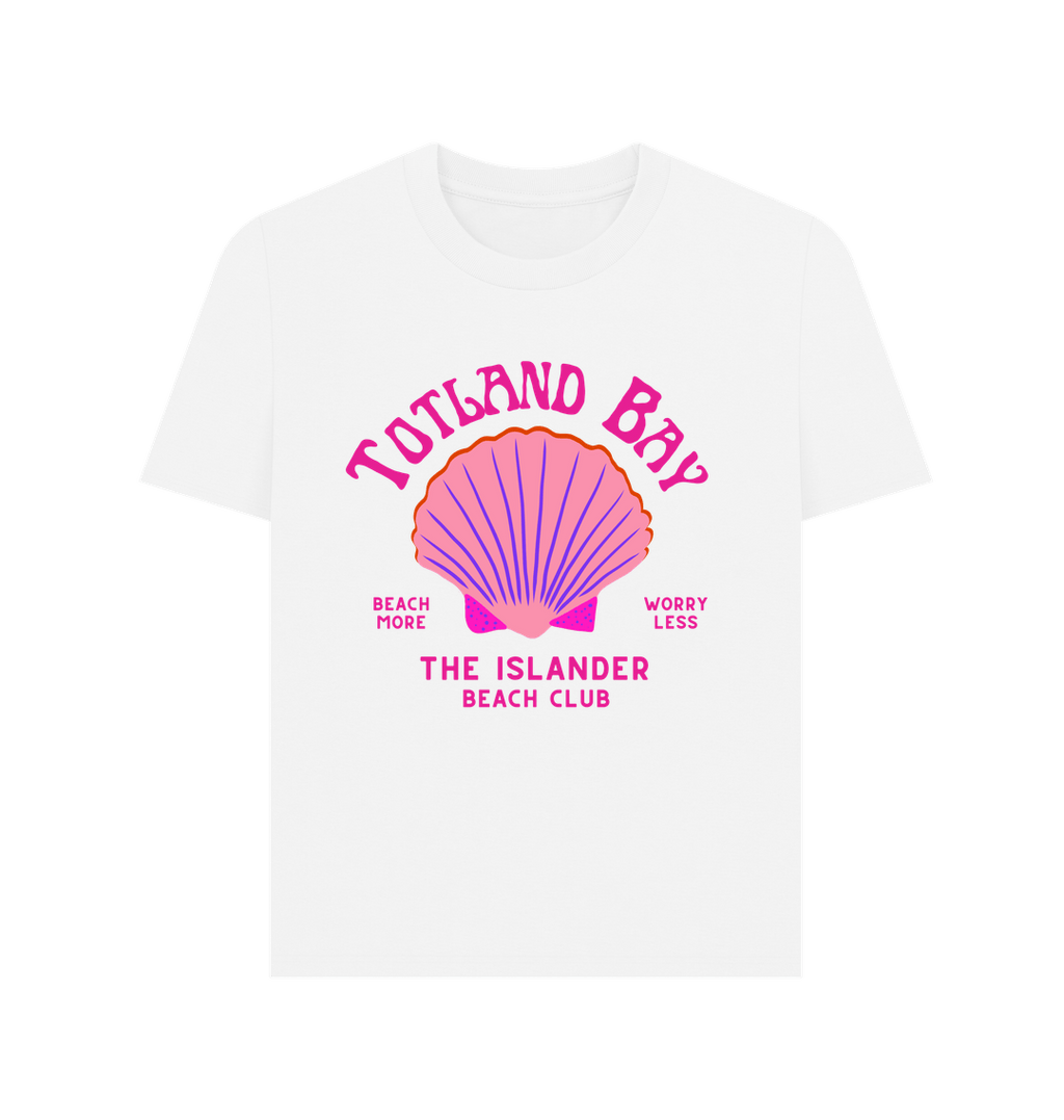 White Totland Bay - Pink Beach Club - Women's T Shirt