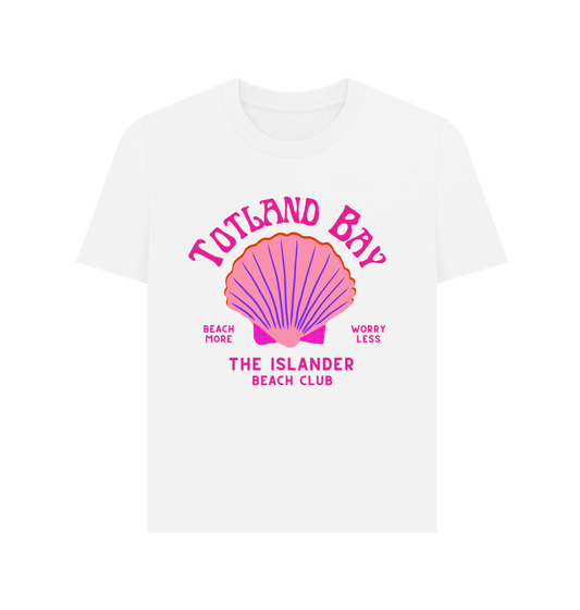 White Totland Bay - Pink Beach Club - Women's T Shirt