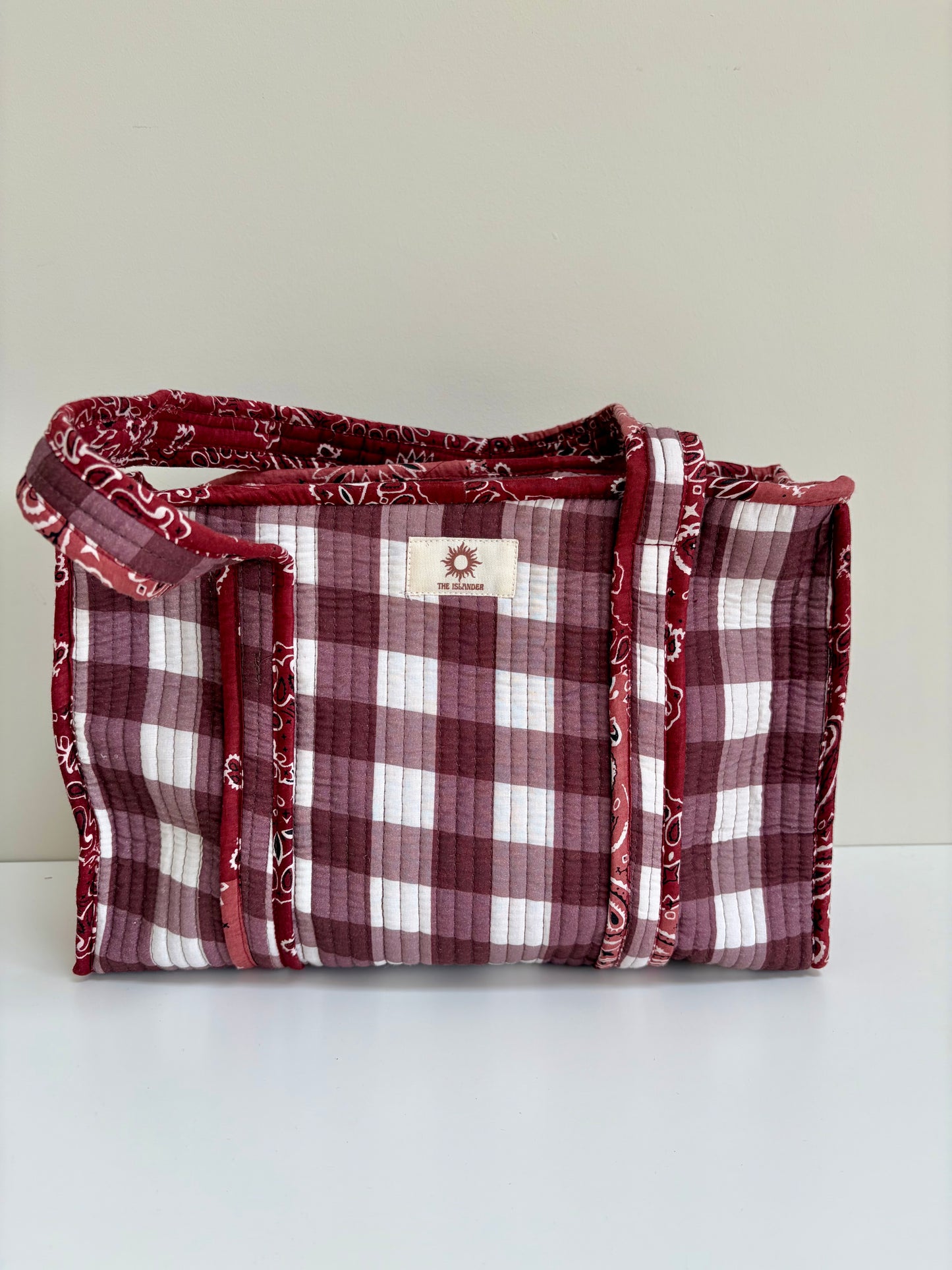 Cowgirl Gingham Midi Tote Bag