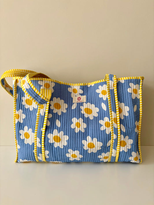 Daisy Large Tote Bag (Magnetic Button)