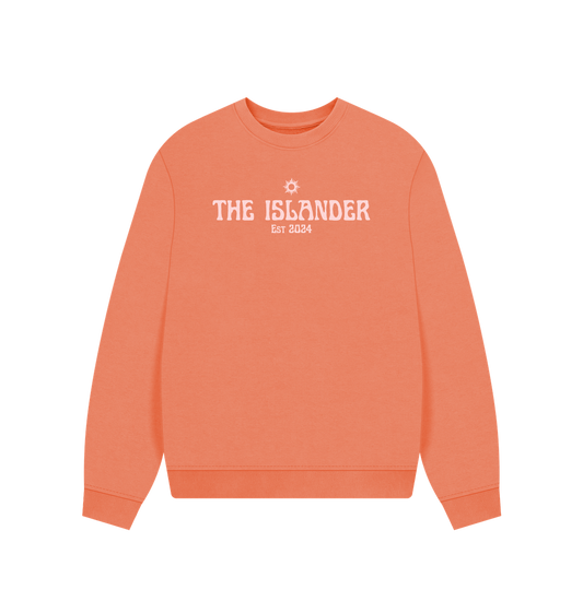 Apricot Printed Sweater Front