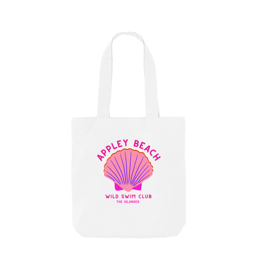 White Appley Beach - Pink Wild Swim Club - Tote Bag