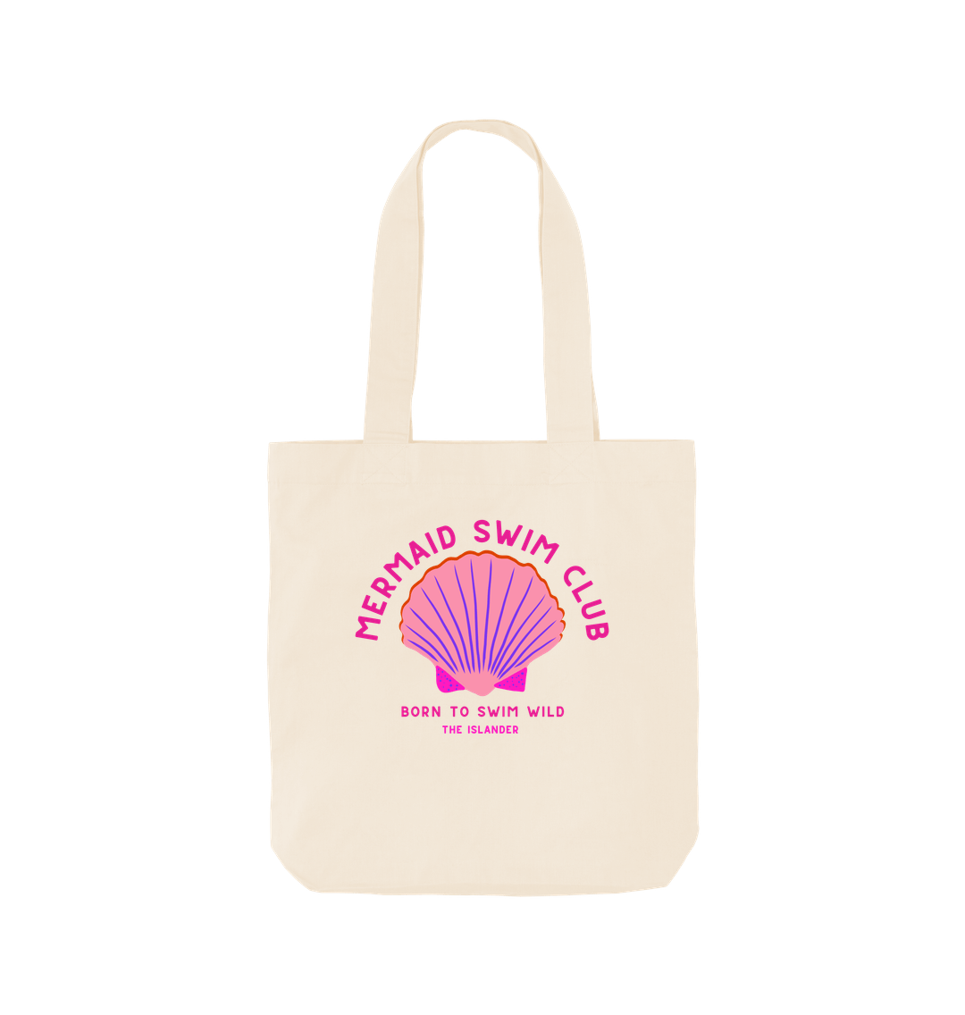 Natural Mermaid Swim Club - Pink Wild Swim Club - Tote Bag