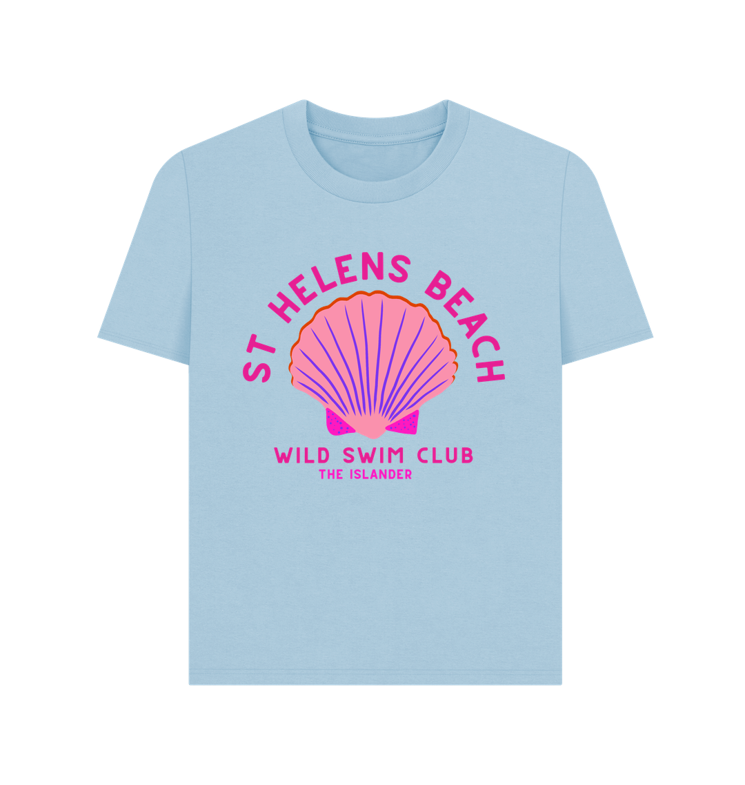 Milky Blue Printed T-shirt