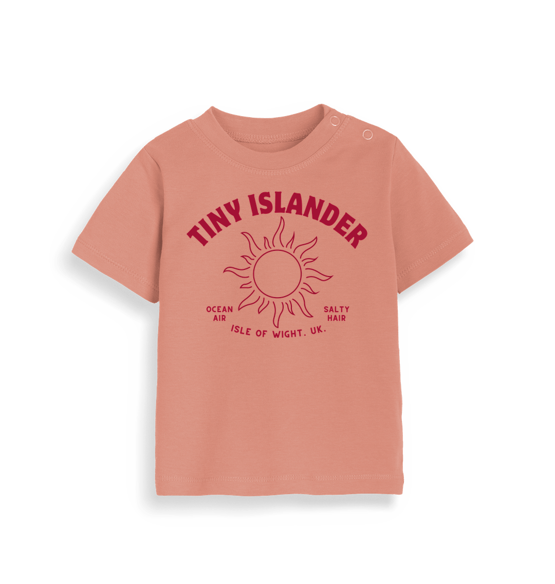 Dusty Rose Tiny Islander - Organic Cotton Baby T Shirt