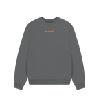 Slate Grey Checkerboard The Islander  - Women's Oversized Style Sweatshirt - Print Back and Front