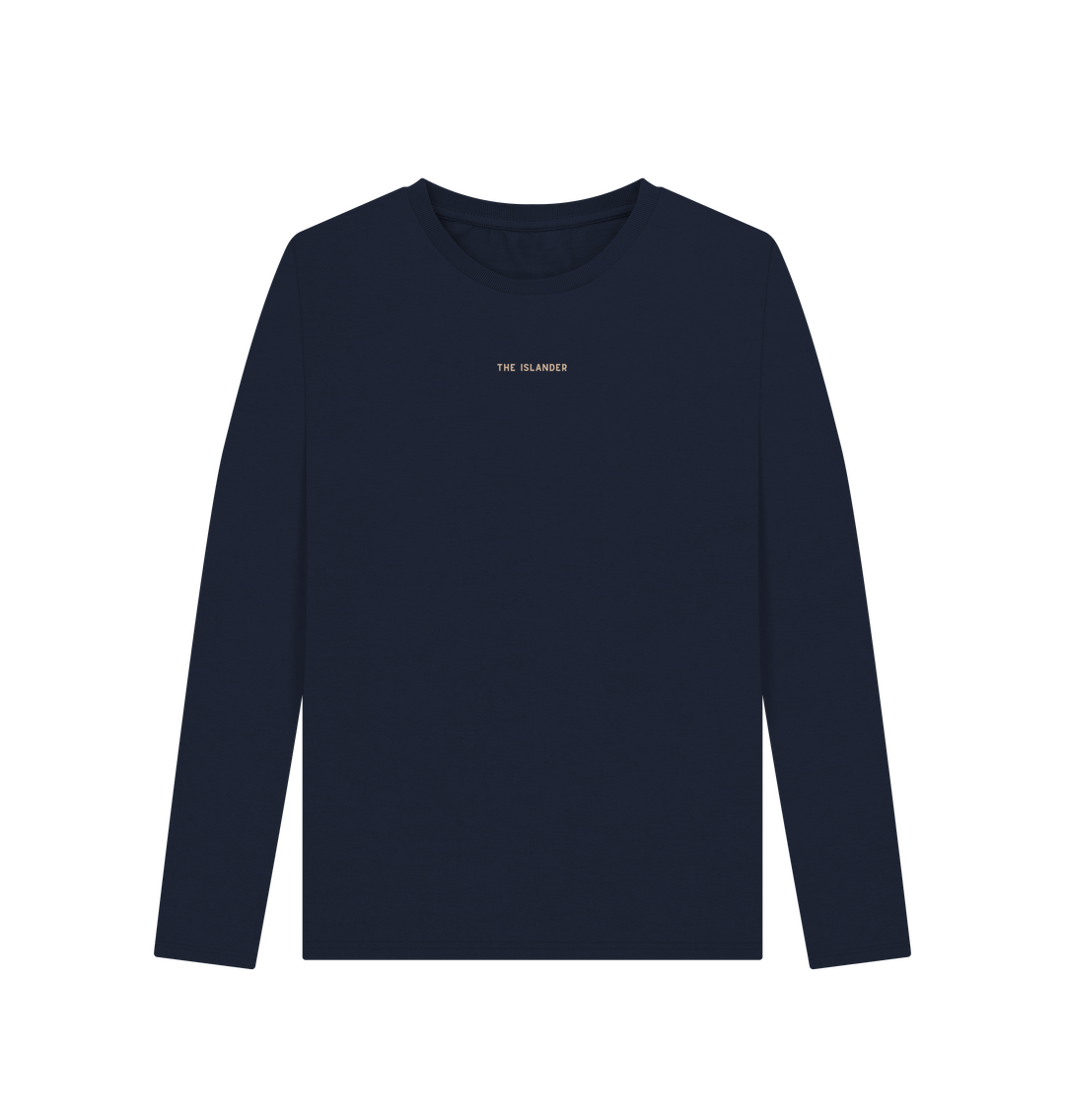 Navy Blue Elberry Cove - Wild Swim Club - Women's Long Sleeve T Shirt