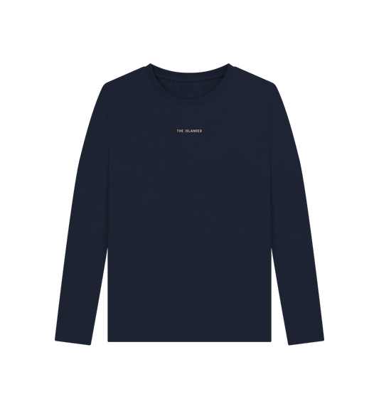 Navy Blue Elberry Cove - Wild Swim Club - Women's Long Sleeve T Shirt