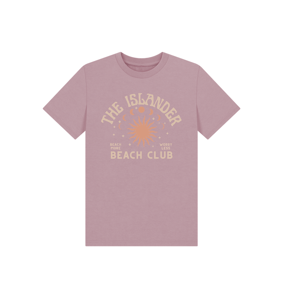 Mauve The Islander - Beach Club - Kids T Shirt  - Organic Cotton