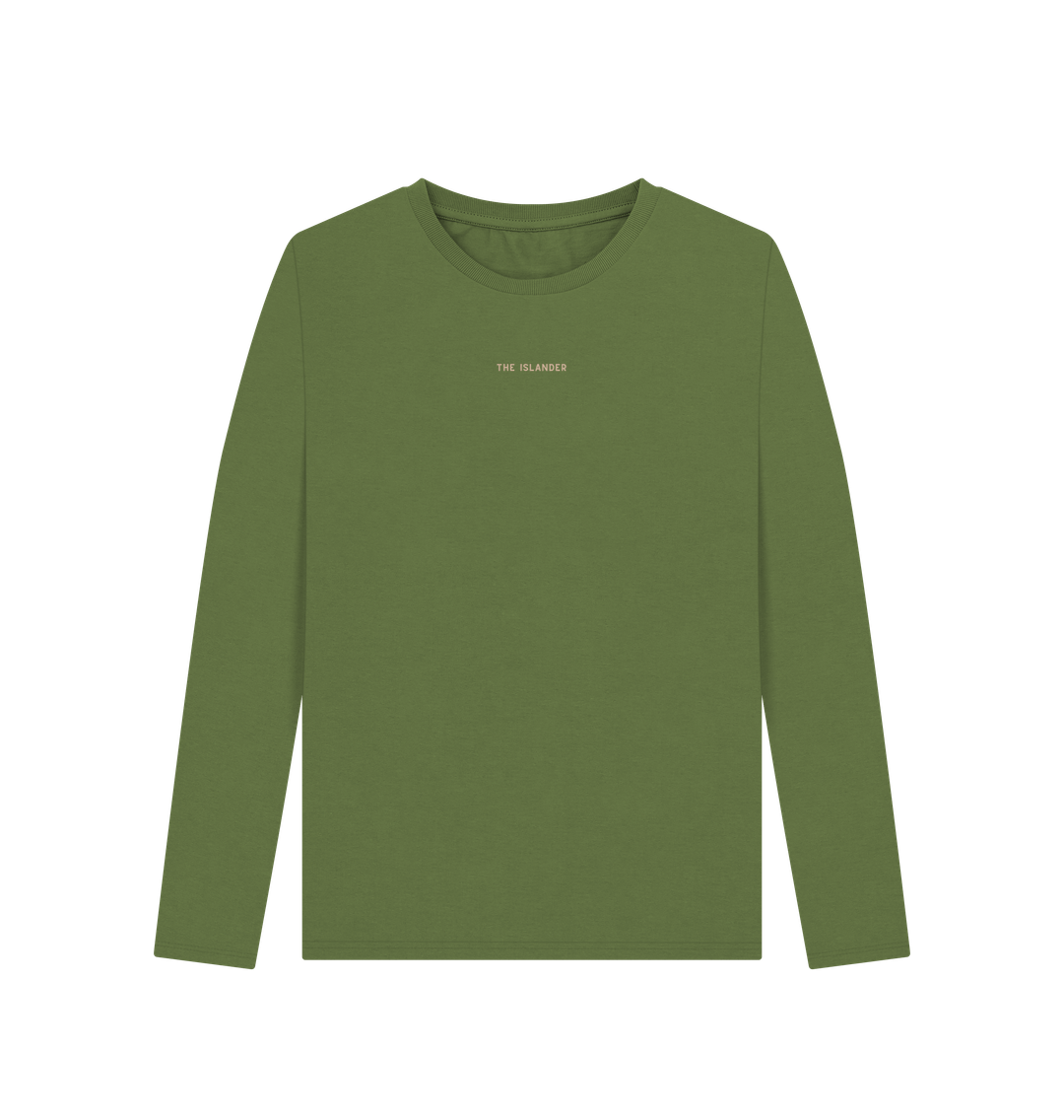 Khaki Elberry Cove - Wild Swim Club - Women's Long Sleeve T Shirt