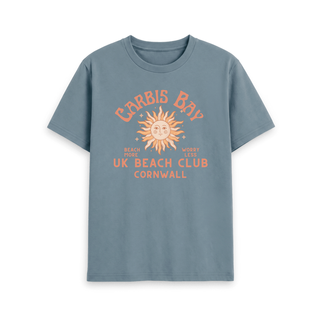 Stone Blue Printed T-shirt Front