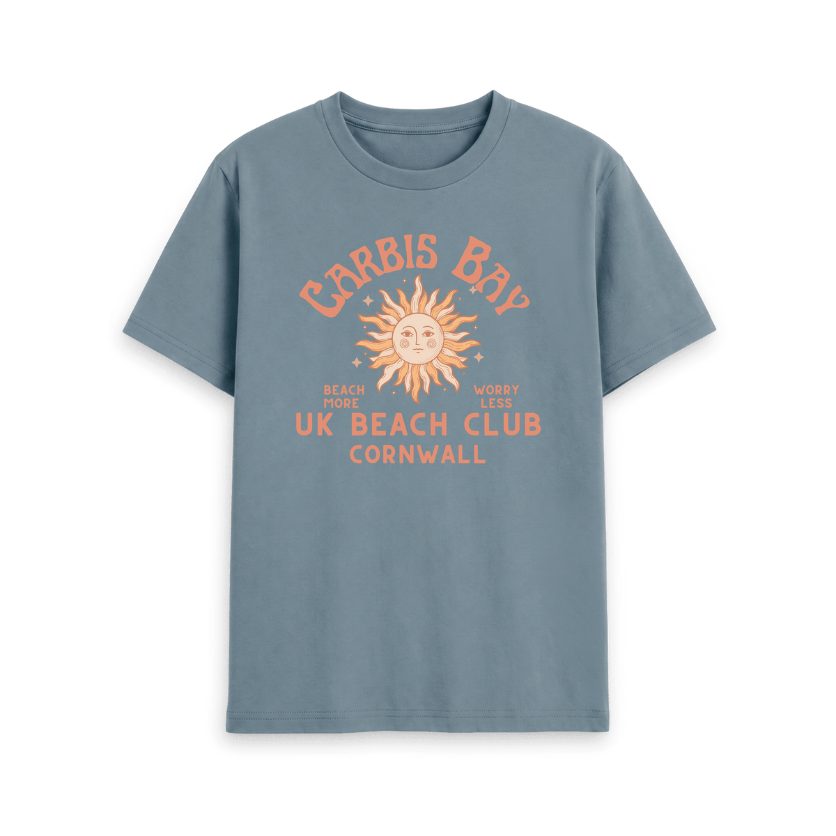 Stone Blue Printed T-shirt Front