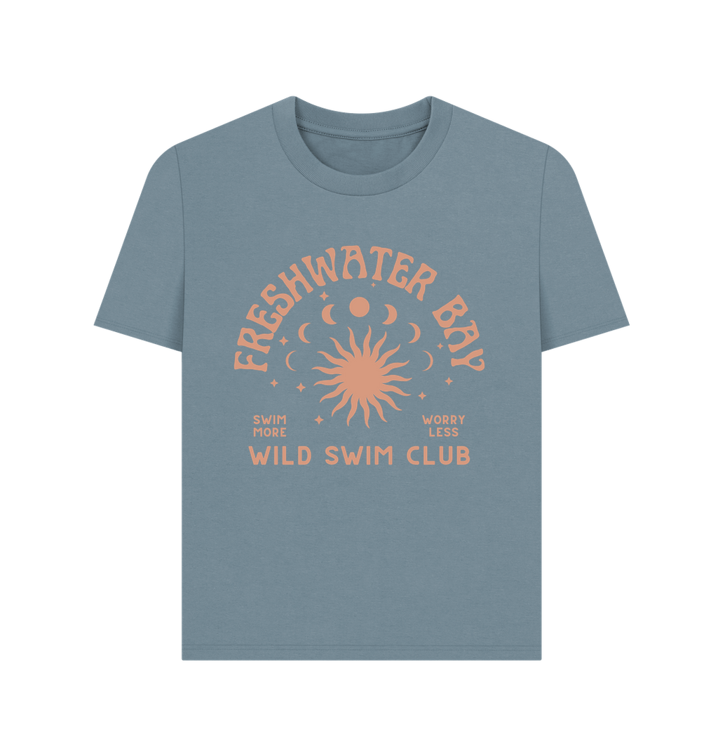 Stone Blue Freshwater Bay - Wild Swim Club - Wild Swimming - Women's T Shirt