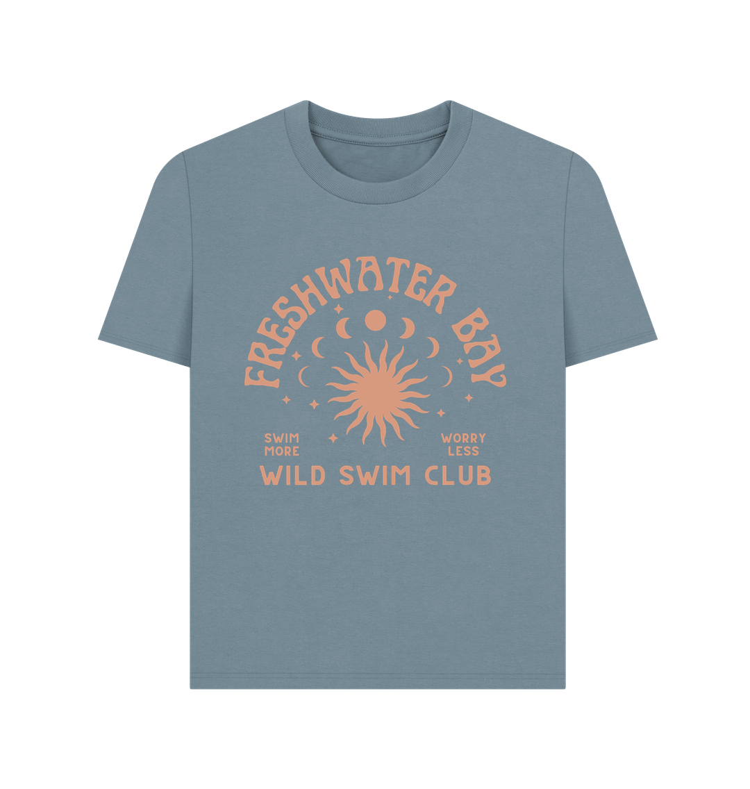 Stone Blue Freshwater Bay - Wild Swim Club - Wild Swimming - Women's T Shirt