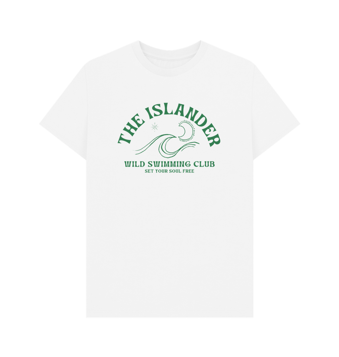 White The Islander - Wild Swimming Club - Unisex T Shirt