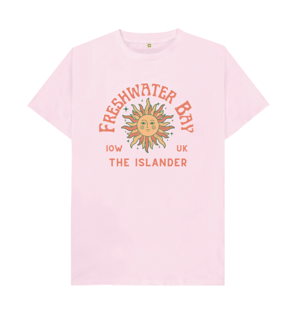Pink Freshwater Bay - Mens\/Unisex Tshirt - Sunshine and stars - The Islander