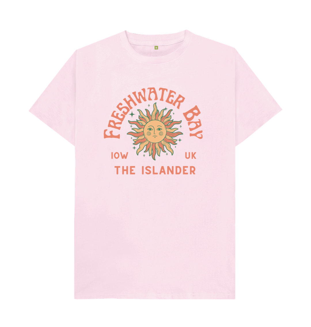 Pink Freshwater Bay - Mens\/Unisex Tshirt - Sunshine and stars - The Islander