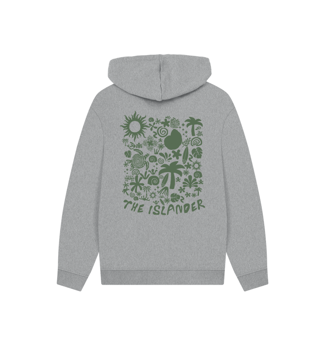 Abstract Island Life - Unisex Oversized Style Hoodie - Organic Cotton