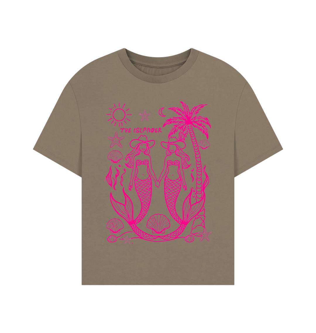 Willow Coastal Cowgirl Mermaid - Women's Oversized Style Heavyweight T Shirt - Organic Cotton