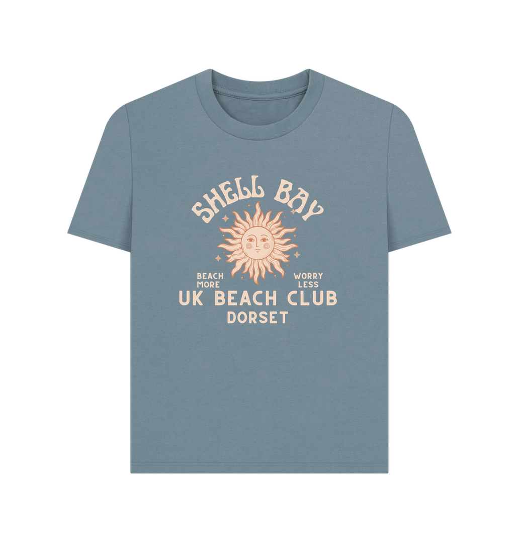 Stone Blue Shell Bay - UK Beaches - Dorset - Women's T Shirt
