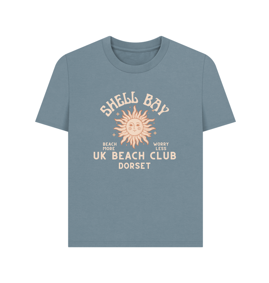 Stone Blue Shell Bay - UK Beaches - Dorset - Women's T Shirt