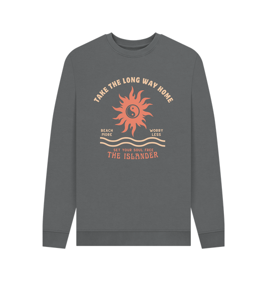 Slate Grey The Islander - Set Your Soul Free - Unisex Sweatshirt - Front Print