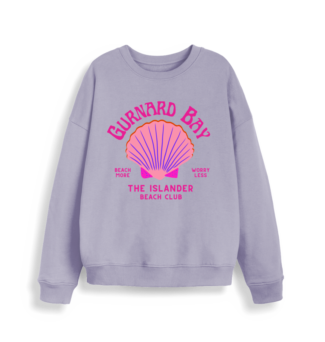 Lavender Gurnard Bay - Pink Beach Club - Women's Oversized Style Sweatshirt