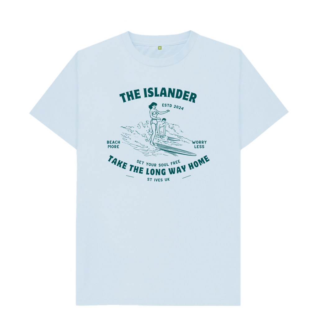Sky Blue Printed T-shirt