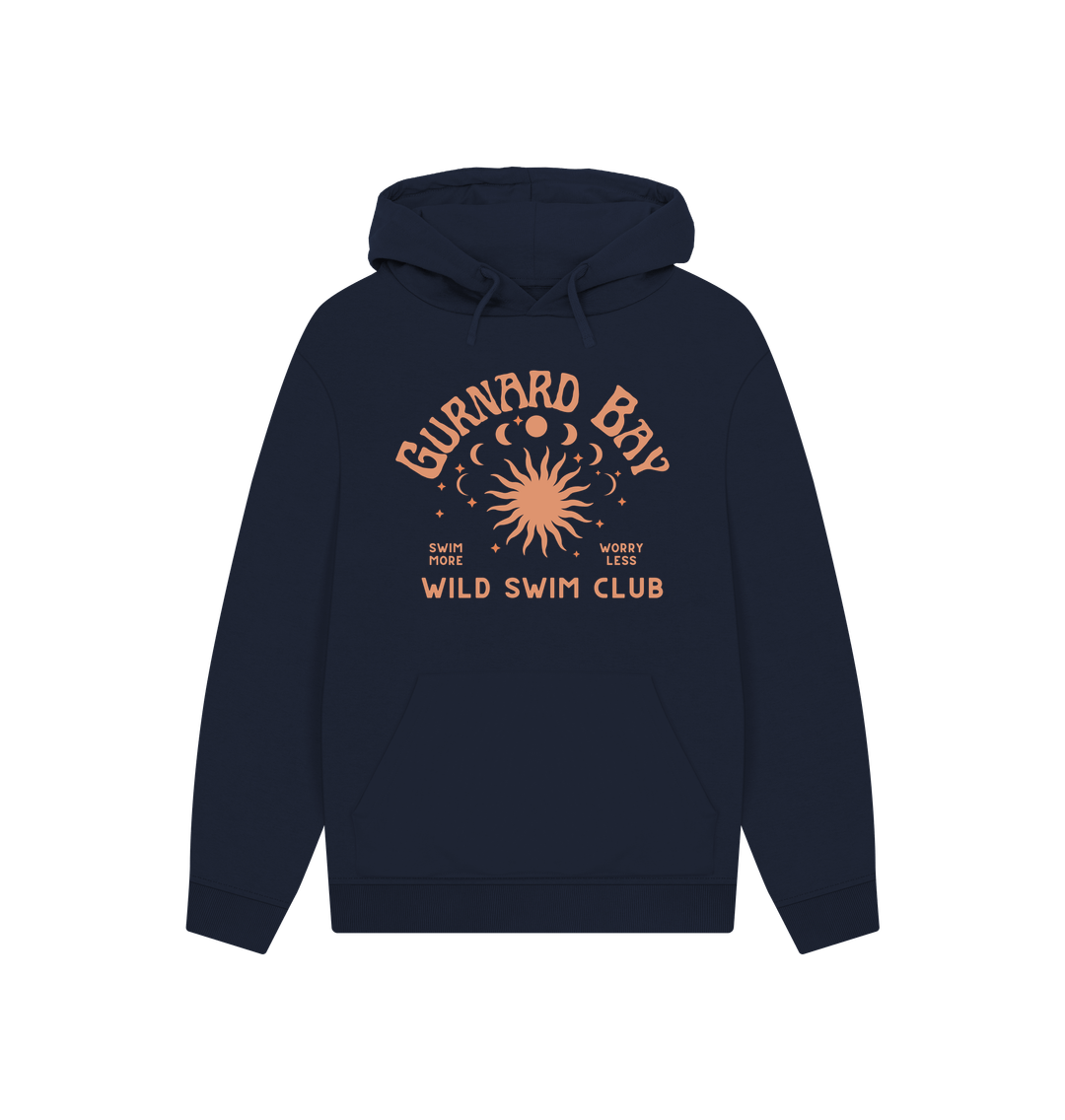 Navy Gurnard Bay - Wild Swim Club - Unisex Oversized Fit Hoodie - Organic Cotton