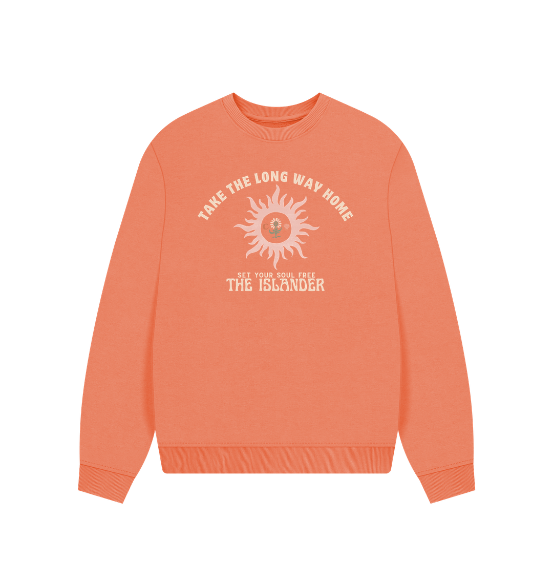 Apricot Set Your Soul Free - Womens Oversized Style Sweatshirt - Front Print