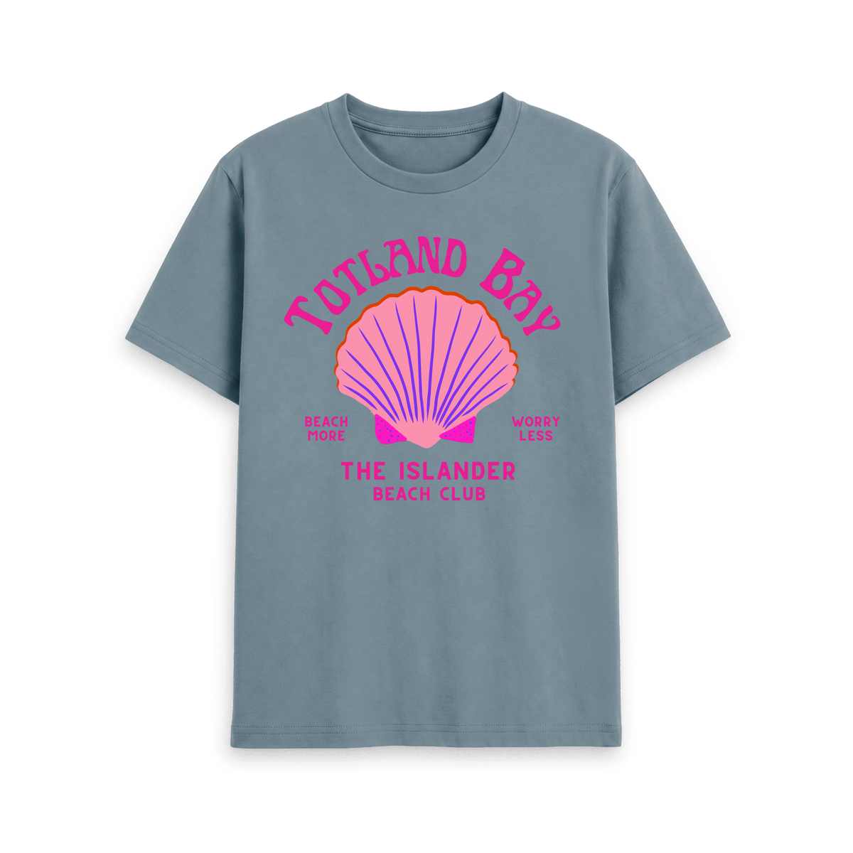 Stone Blue Printed T-shirt Front