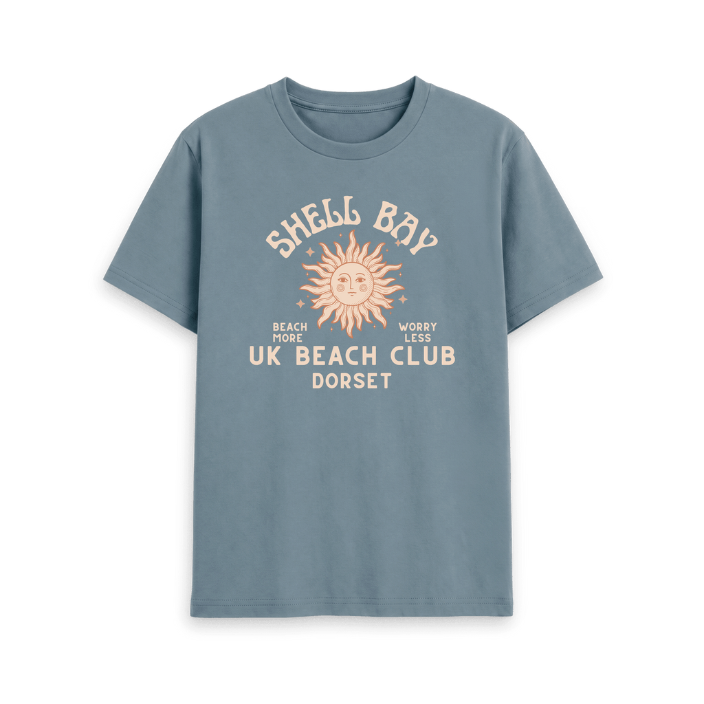 Stone Blue Printed T-shirt Front