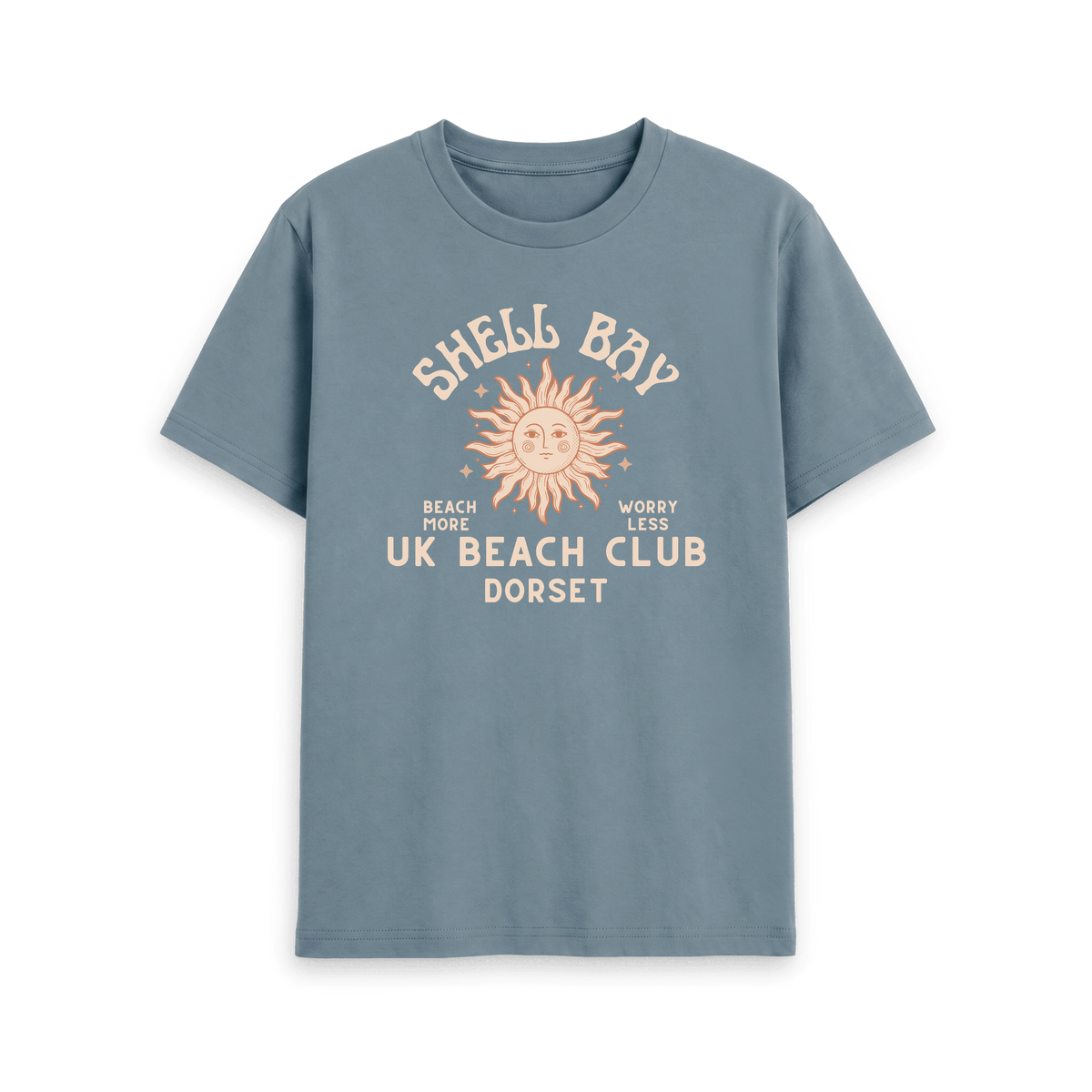 Stone Blue Printed T-shirt Front
