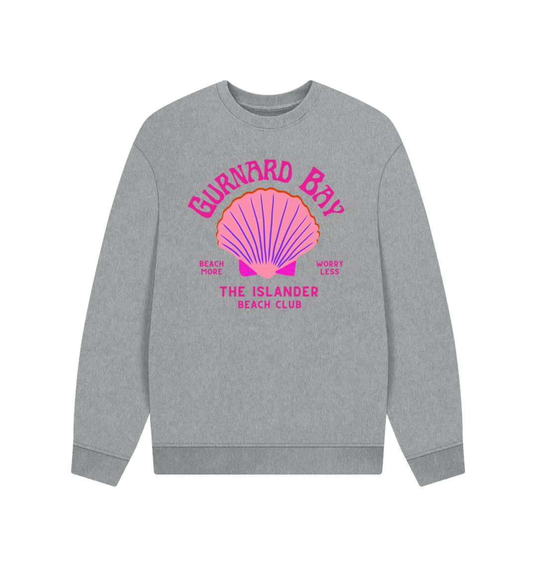 Athletic Grey Gurnard Bay - Pink Beach Club - Unisex Oversized Sweatshirt